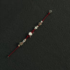Bracelet tressé floral fait main