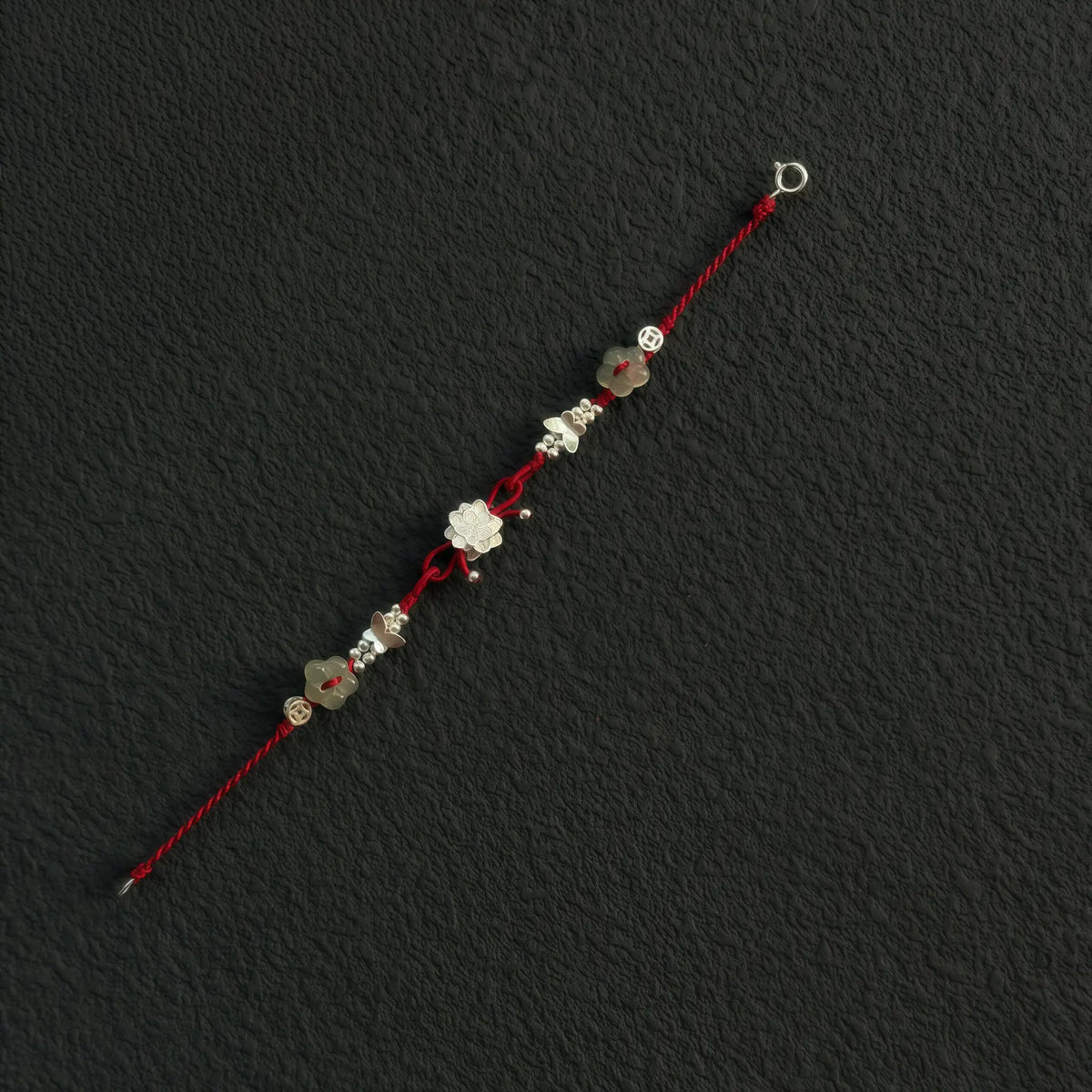 Bracelet tressé floral fait main