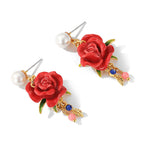 Boucles d'oreilles rose perle naturelle Boucles d'oreilles de luxe françaises