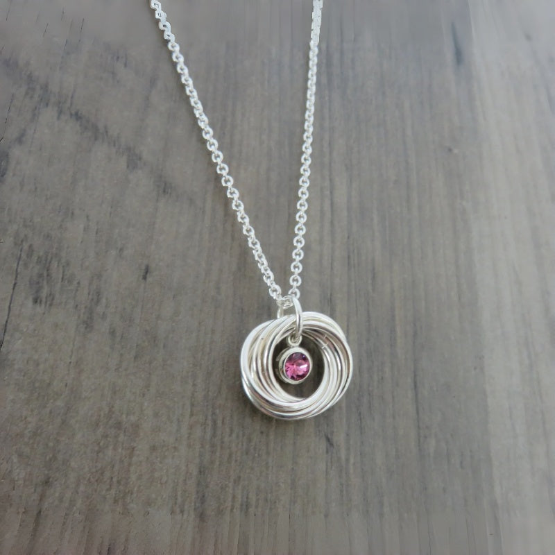 60th Birthday Gifts for Women, Silver Birthstone Necklace, 60th Birthday Gift, Birthstone Jewelry