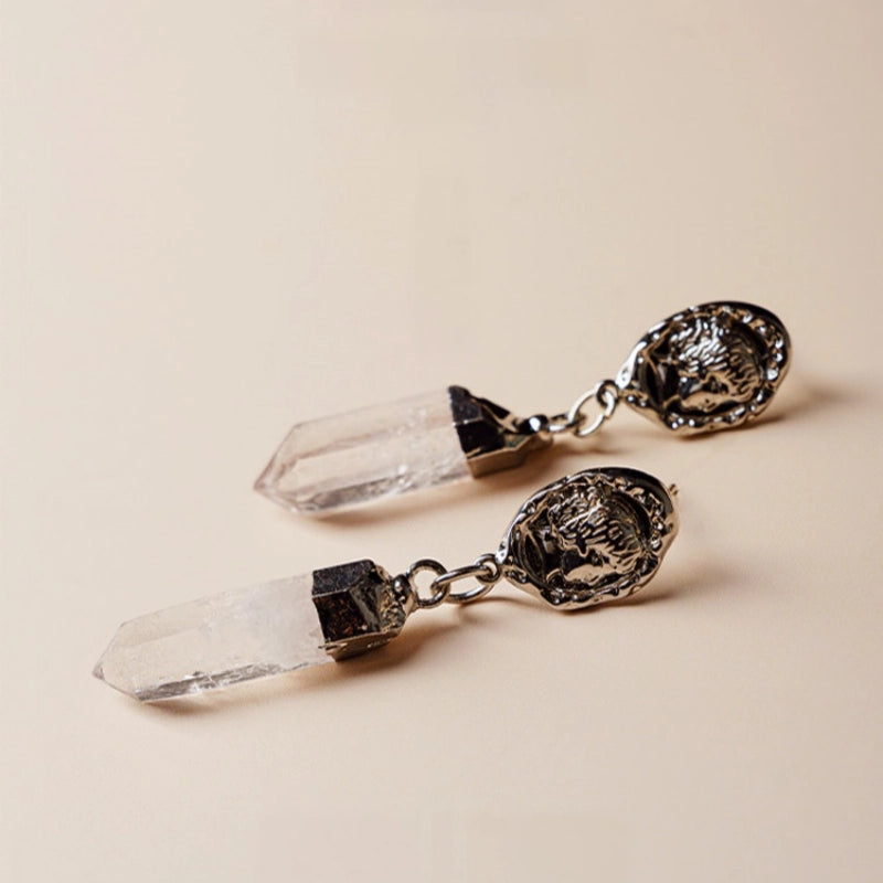 Natural Clear Quartz Earrings — Clear Quartz Purifies Your Aura