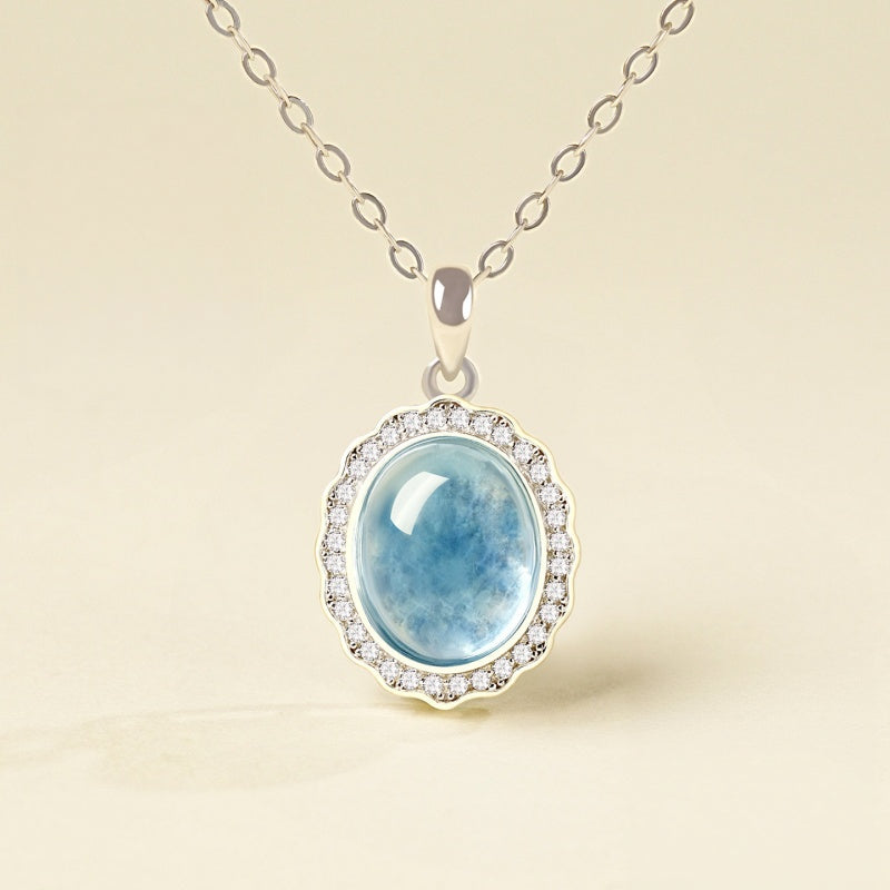 Ocean Whisper Aquamarine Necklace - Quiet Protection and Confidence