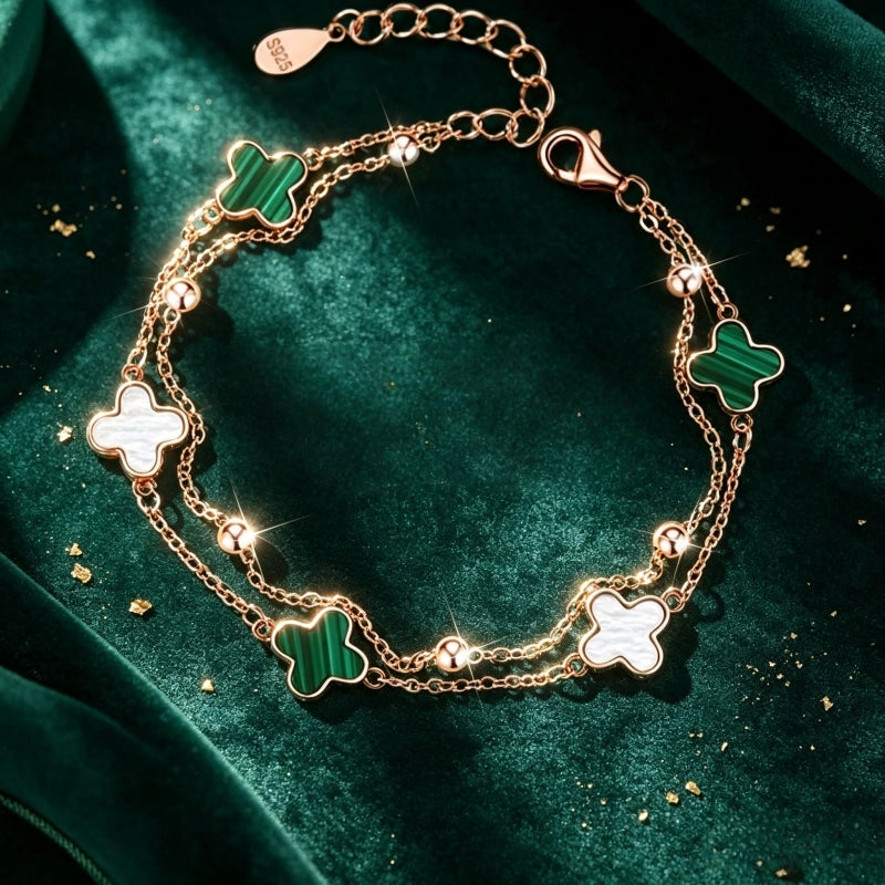 Four-Leaf Clover Bracelet，Four-Leaf Clover Carries Beautiful Wishes