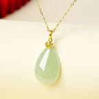 Collier en jade Hetian goutte d'eau