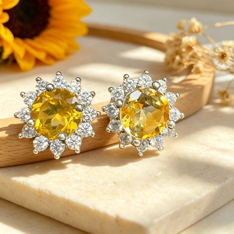 Boucles d'oreilles Solara en cristal naturel