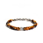 Bracelet en pierre naturelle Œil de tigre S925, Cadeau de Saint-Valentin pour petit ami
