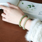 Deep/Light Hetian Jade Enamel Bracelet - Wear Balance, Live Gently