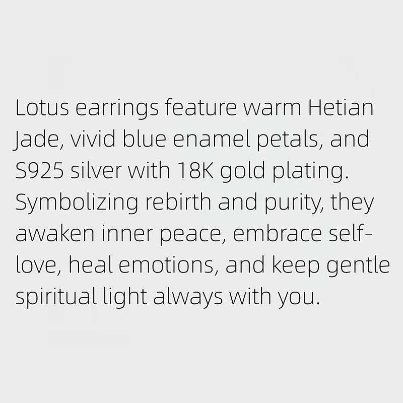 Lotus Purity Natural Hetian Jade Earrings