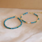 Turquoise & Pearl Stackable Bracelet - Protection & Inner Peace