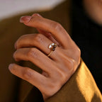 Natural Tiger Eye Cherry Wealth Open Ring Girls Lucky Gift