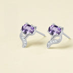Mystic Fox Natural Amethyst Studs - Treat Yourself to A Touch of Grace and Charm