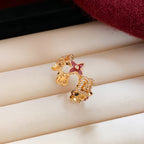 Bague trèfle étoile porte-bonheur – Guidée par les étoiles, gardée par le trèfle