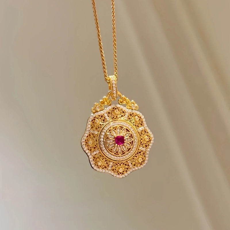 Collier Lotus Cœur pour Bénédictions