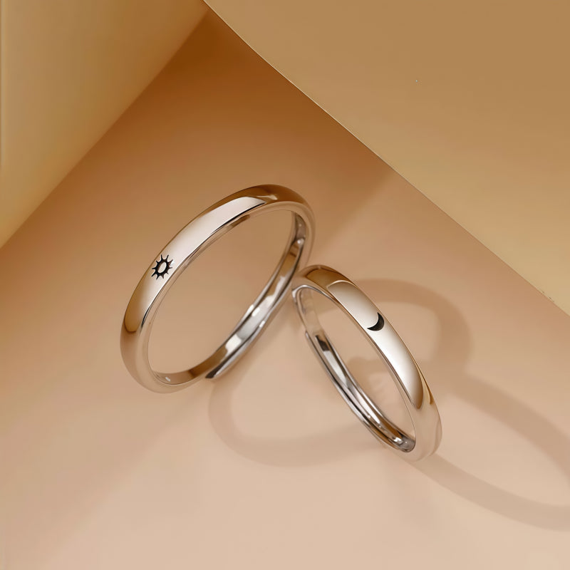 Sun and Moon Stay Together Couple Ring