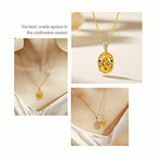Collier en cristal naturel Ambre Chuchotement