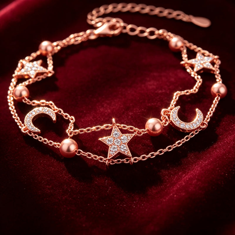 Bracelet Lune et Étoile Pacte d'Amour