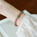 Nephrite Green Jade Gourd Cat's Eye Bracelet - Protection and Healing