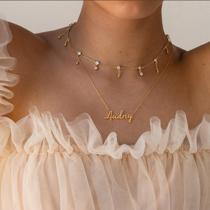 Customized Letter Necklace S925 Pure Silver Necklace English Name Necklace
