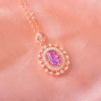 Collier en cristal naturel « Lavender Glow »