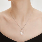 Silver Oval Clear Quartz Necklace - Enhance Focus