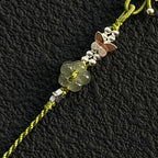 Bracelet tressé floral fait main