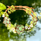 Bracelet tressé floral fait main