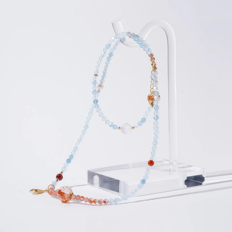 Aquamarine & Multi-Stones Necklace– Calm Mind, Open Heart, Attract Balance