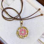 Collier Lotus Rose Porte-Bonheur