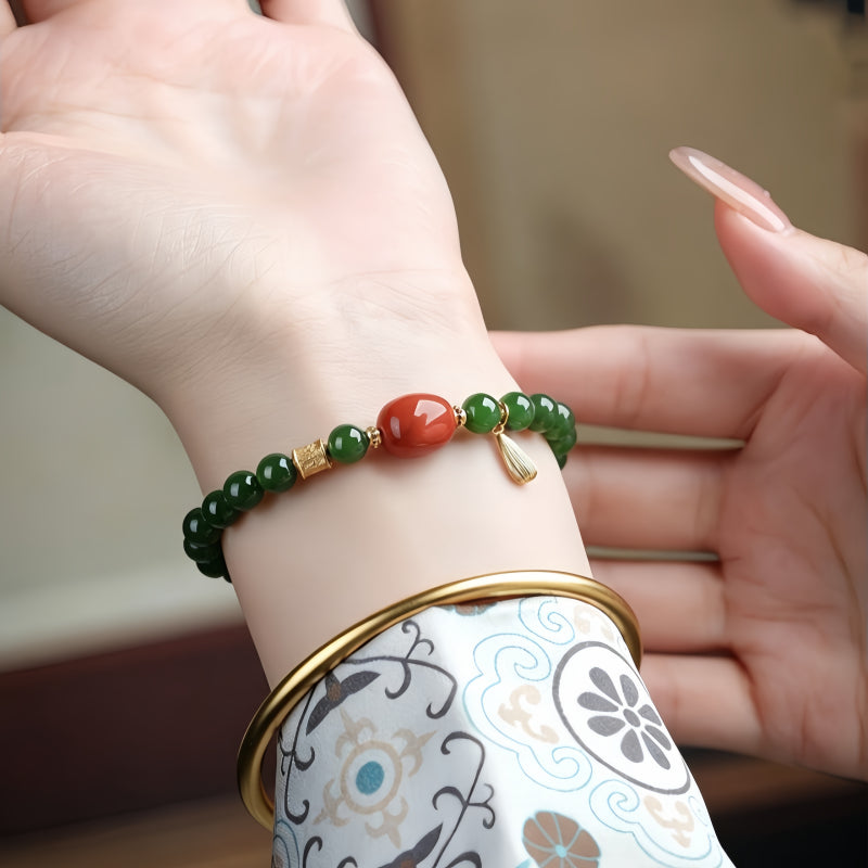 Bracelet Noble Cheval en Jade de Hetian
