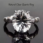 Bague en cristal transparent naturel Eternal Spark