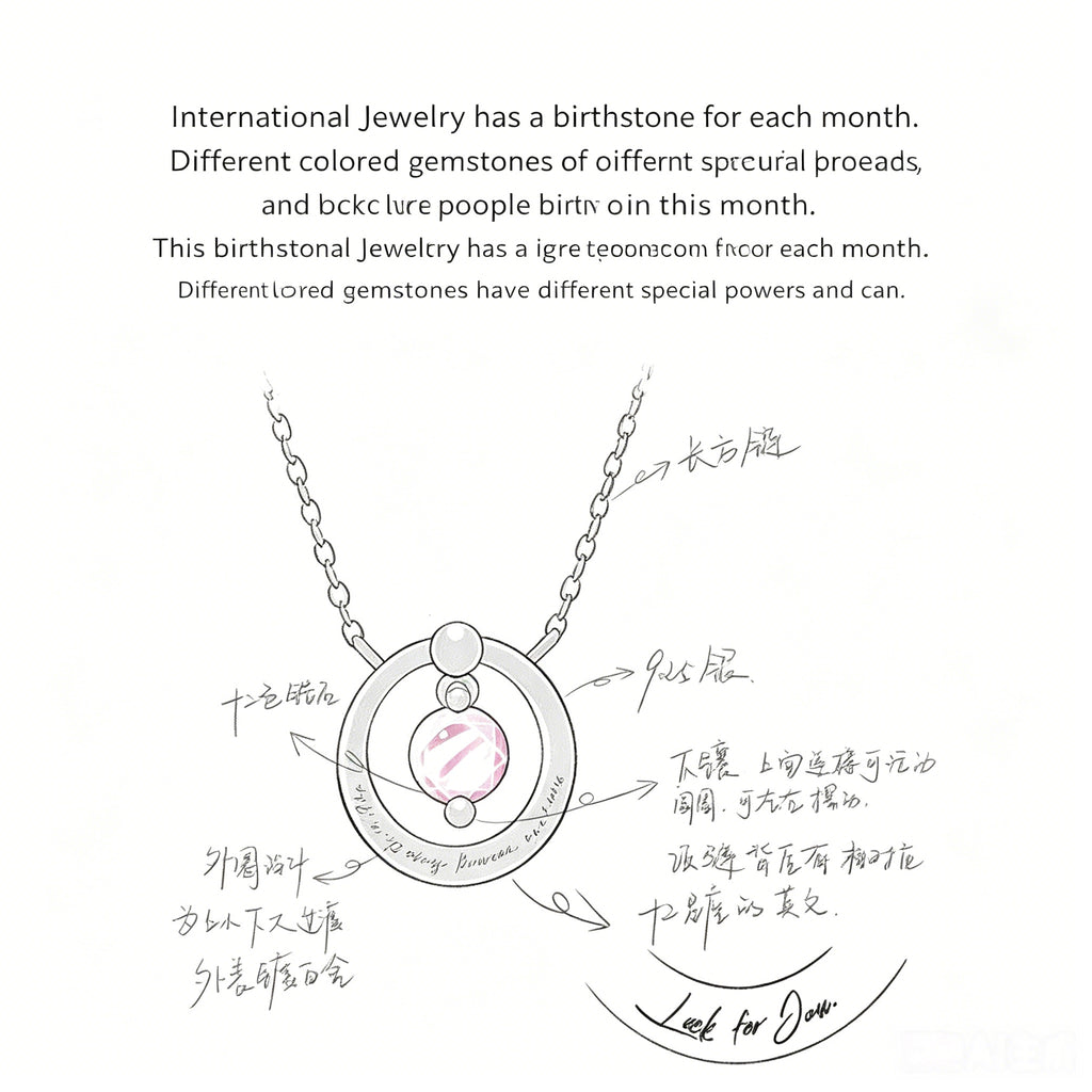 60th Birthday Necklace - Six Rings for Six Decades Sterling Silver Birthstone Gift