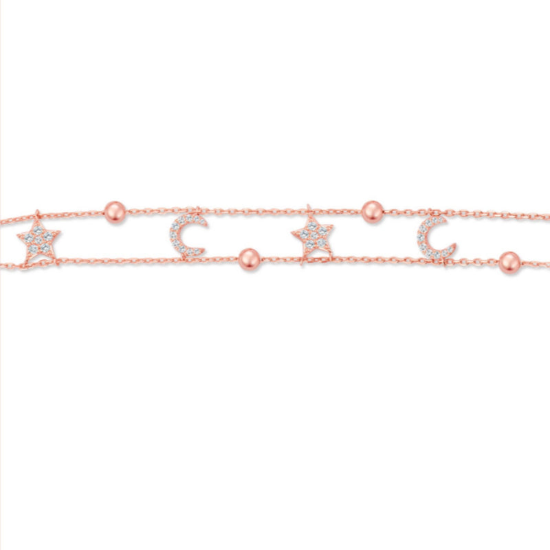 Bracelet Lune et Étoile Pacte d'Amour