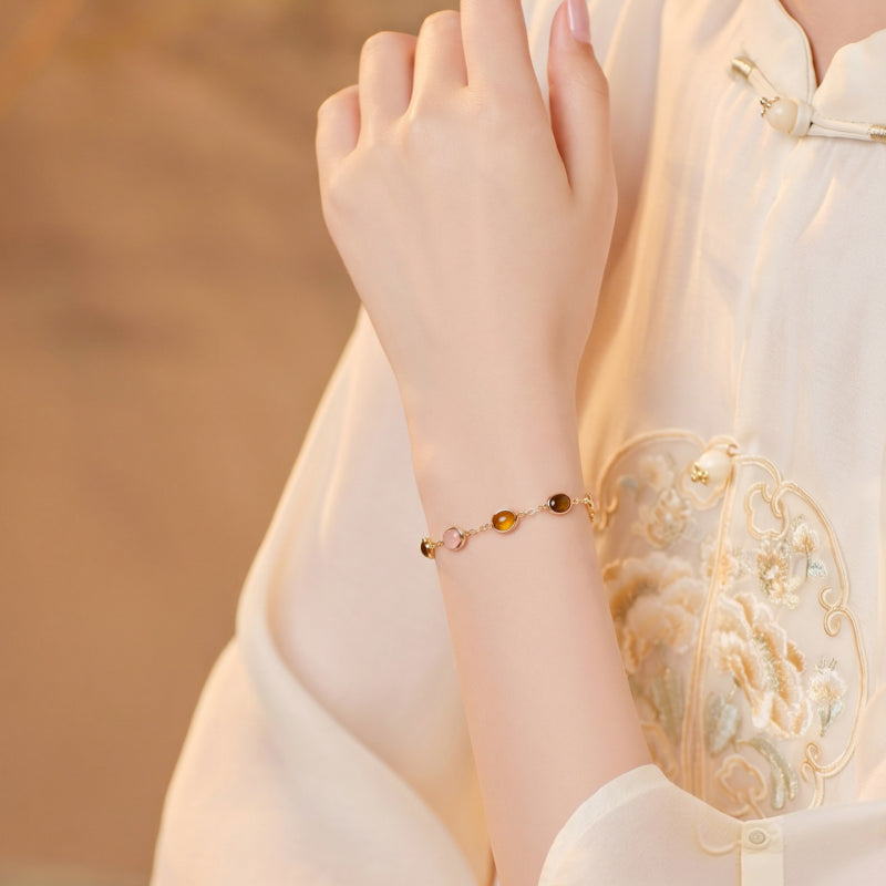 Bracelet triple chance en cristal naturel