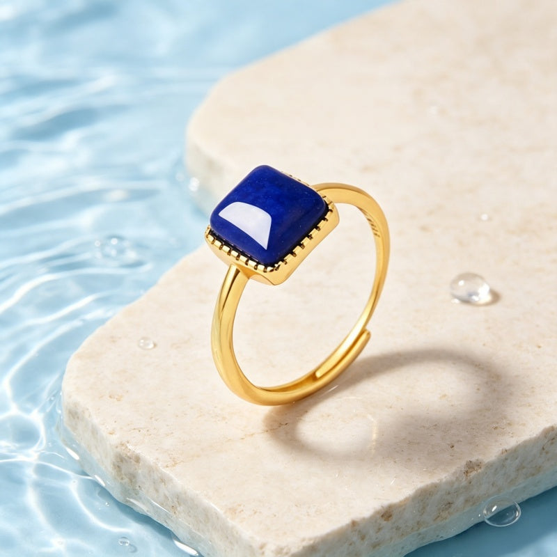 Classic Lapis Lazuli Indigo Ring - Awakens Inner Wisdom