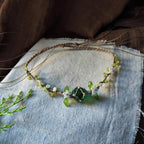Peridot Botanical Handmade Bracelet - Healing & Renewal