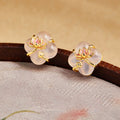 Boucles d'oreilles en cristal naturel Lotus Era