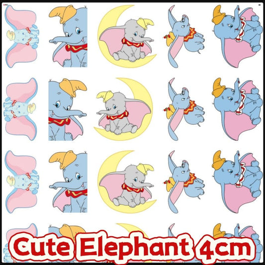 Cute Elephant 4cm Acrylic Charms for DIY match game-open in live