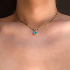 Evil Eye Sterling Silver Necklace - classic protective talisman