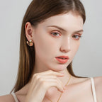 Boucles d'oreilles pendantes émaillées fleur d'éventail et perles, magnifiques boucles d'oreilles de luxe légères en fleur de cerisier