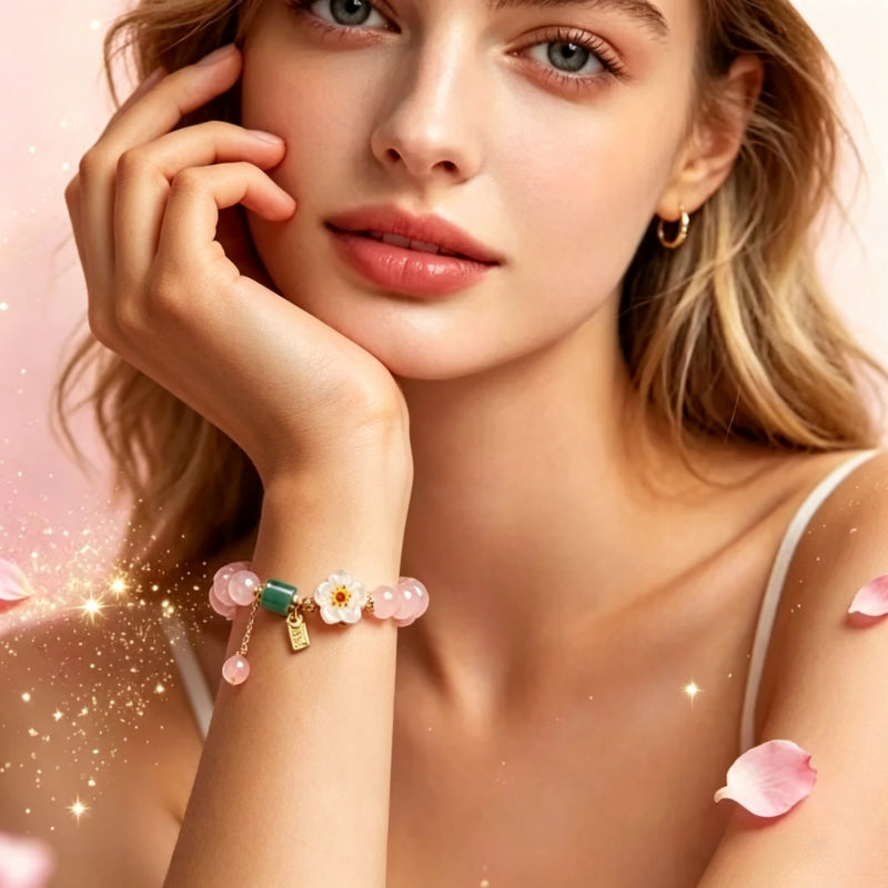 Sakura Rose Quartz Bracelet - Attract Loving Connections