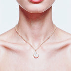 Collier Rêveur Lune en Quartz Clair – Purifie l'Aura, Fais Confiance à ton Intuition, Poursuis tes Rêves