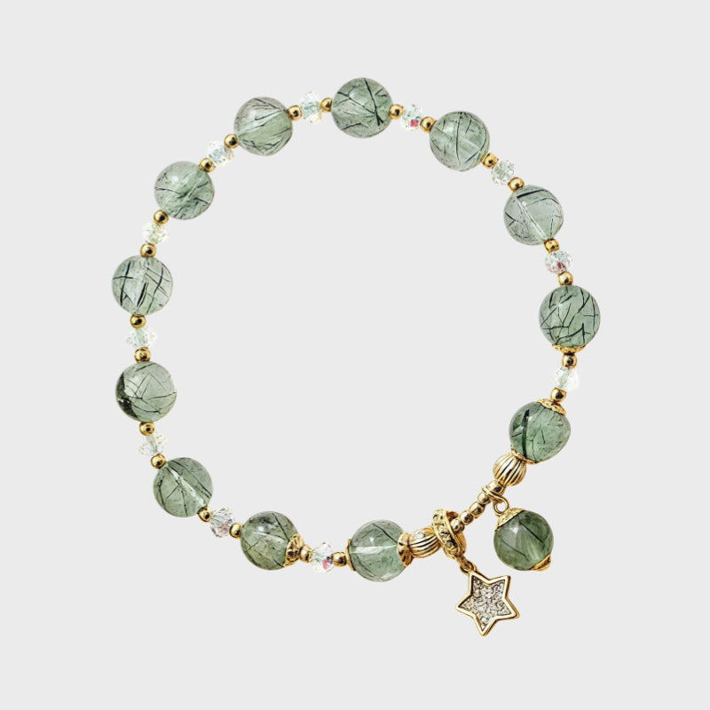Guardian Star Green Rutilated Quartz Bracelet