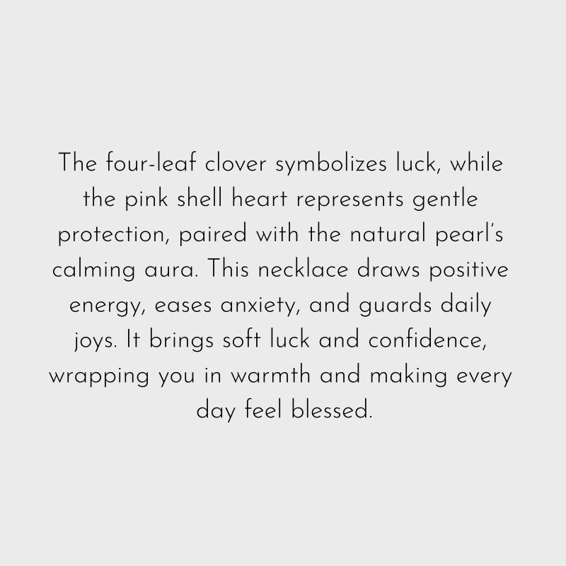 Pink Shell Heart & Pearl Necklace · Attract Gentle Luck