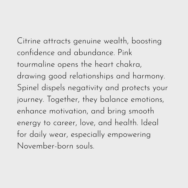 November Birthstone Natural Citrine Necklace – Wealth & Harmony & Protection