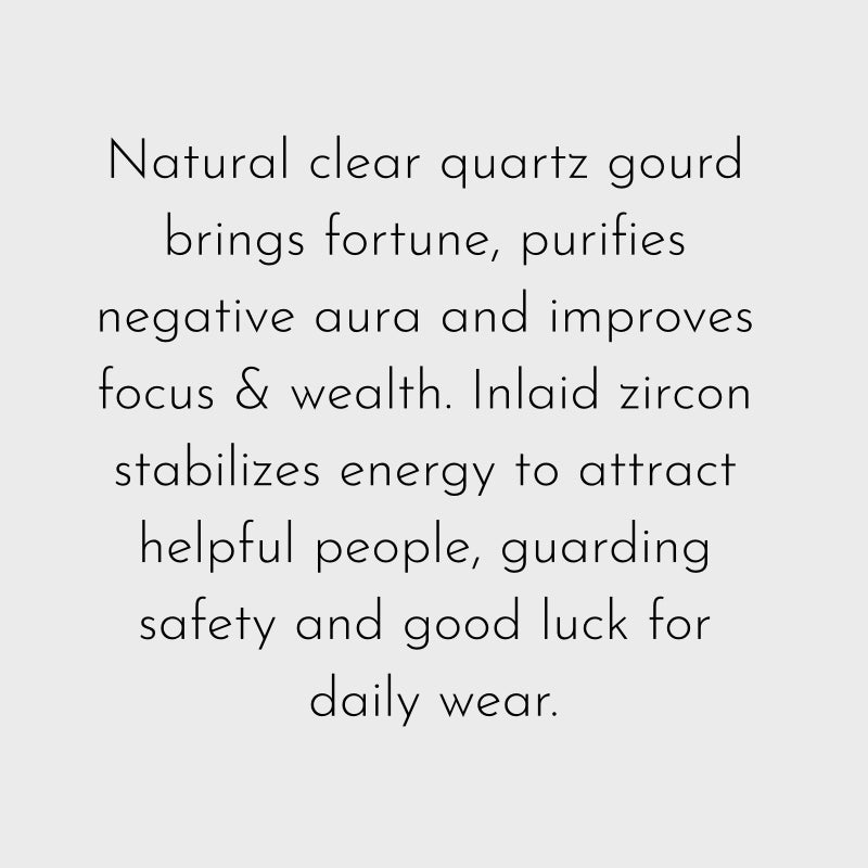Clear Quartz Gourd Fortune Necklace