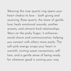 Rose Quartz Ring – Open Heart, Attract Love, Bloom Like Spring