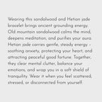 Natural Hetian Jade & Sandalwood Bracelet– Ground Spirit, Purify Aura, Attract Peace