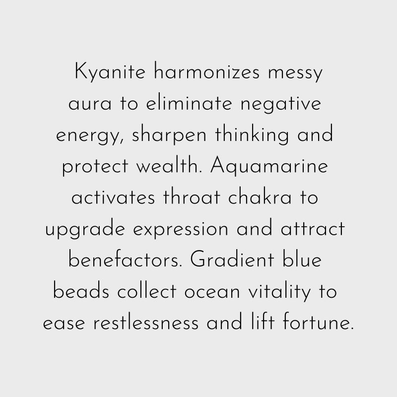 Kyanite & Aquamarine Lucky Necklace-Tide Star Blessing