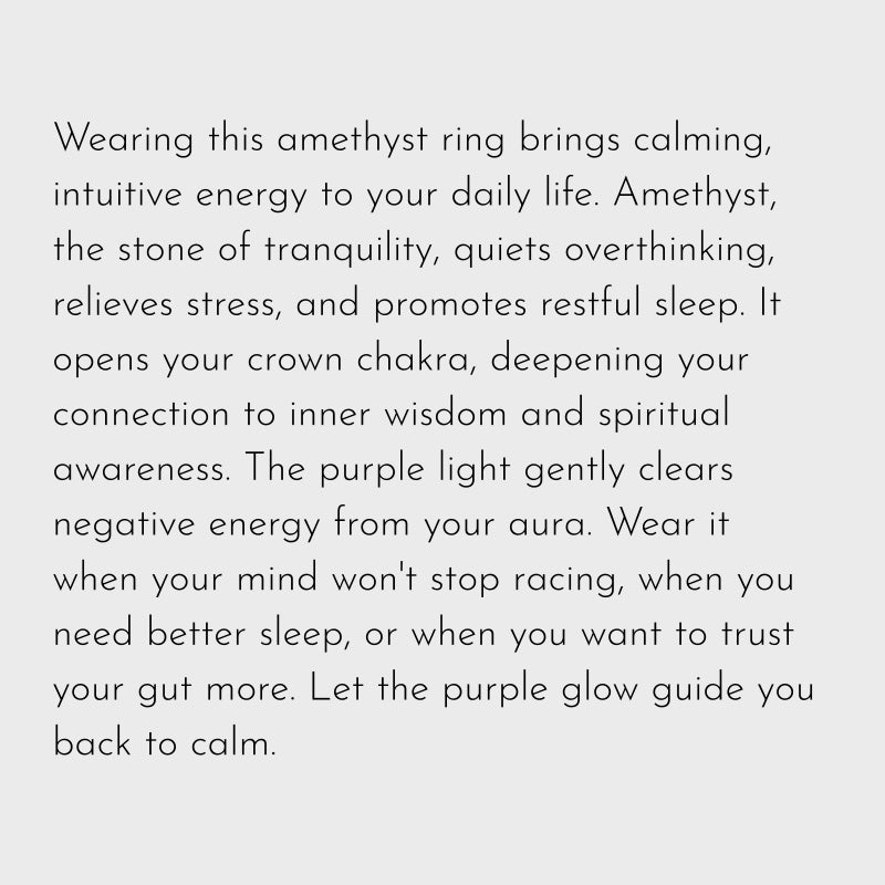 Irregular Natural Amethyst Ring – Calm Mind, Deepen Intuition, Attract Peace