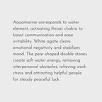 Collier Aigue-marine & Agate Naturelles - Équilibre l'Élément Eau, Améliore la Communication, Apaise l'Humeur